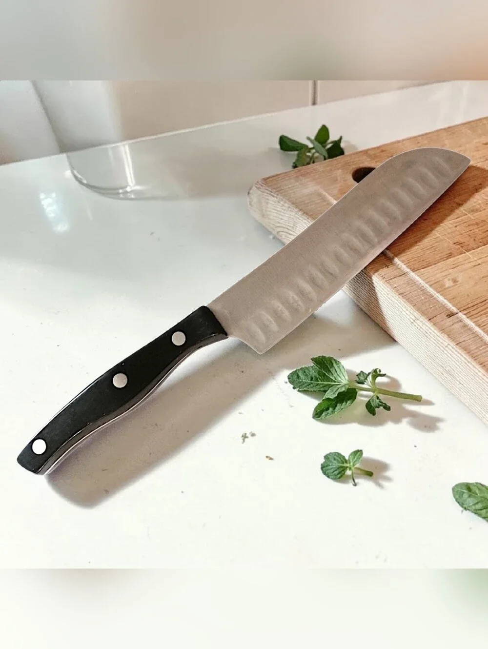 Chicago Cutlery Ellsworth Santoku Knife Stainless Steel Blade Degree Taper Edge